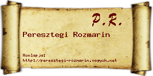Peresztegi Rozmarin névjegykártya